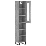 Highboard Concrete Grey 34.5x34x180 cm Engineered Wood 3199389