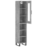 Highboard Concrete Grey 34.5x34x180 cm Engineered Wood 3199389