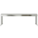 Work Table Overshelf 110x30x35 cm Stainless Steel 376448