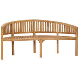 Garden Bench Natural Teak Solid Teak Wood Large Durable 310494