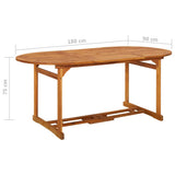 ZNTS Garden Dining Table 180x90x75 cm Solid Acacia Wood 315948