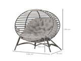 Egg Chair with Cushion & Side Pocket - Light Grey T3398P328044