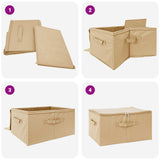Storage Box 24 pcs Cream 55 x 35 x 32 cm Non-woven fabric 42024608