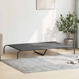 Elevated Dog Bed Grey 150x90x20 cm Textilene and Steel 42000845
