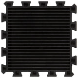 Rubber Floor Tiles 9 pcs Black 16 mm 30x30 cm 155670