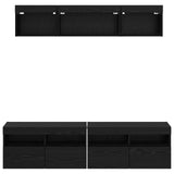 TV Wall Units with LED with LED 5 pcs Black Oak 80 x 30 x 40 cm 3402970