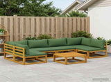 Sofa Set 7 pcs Natural Solid Acacia Wood 3417267