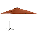 Cantilever Garden Parasol Terracotta Polyester, Aluminium Large 312327