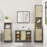 Bathroom Sink Cabinet Sonoma Oak 80x33x60 cm Engineered Wood 849290
