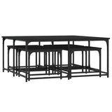 Nesting Coffee Tables 5 pcs Black Engineered Wood 835334