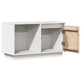 TV Cabinet White 74x35x44 cm Solid Wood Pine 814335
