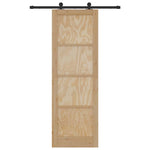 Sliding Door Manual ORKDAL Natural and black 78 x 232 cm 3333446