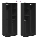Wardrobe Black 80x50x200 cm Engineered Wood 3307757