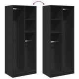 Wardrobe Black 80x50x200 cm Engineered Wood 3307757