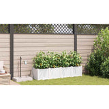 Garden Planter 4 pcs White 160 x 40 x 37.5 cm Plastic 42002915