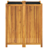Garden Planter with Liner 84x42x100 cm Solid Wood Acacia 366439