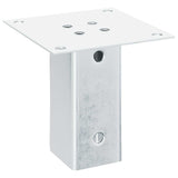 Post Bases Square 12 pcs Silver 61x61 mm Galvanised Steel 42000005