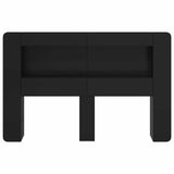 Headboard Cabinet with Storage Black Engineered Wood 8001283