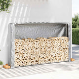 Firewood Rack with Rain Cover 250x25x150 cm Galvanised steel 4100711
