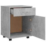 Rolling Cabinet Concrete Grey 45x38x54 cm Engineered Wood 808444
