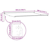 Retractable Awning White 500 x 300 cm Aluminium 362025