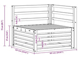 Outdoor Corner Sofa Solid Acacia Wood White 63 x 63 x 73 cm 901503