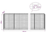 Gabion with 5 mm Wire and 5x10 cm Mesh 700x100x200 cm 3464888