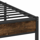 Bed Frame without Mattress Smoked Oak 140x190 cm Engineered Wood 4106890