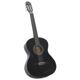 12 Piece Classical Guitar Beginner Set Black 4/4 39 70111