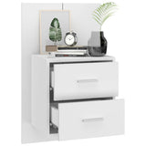 810990 Wall-mounted Bedside Cabinets 2 pcs White
