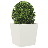 Garden Planters White 2 pcs 50x50x50 cm Steel 851069