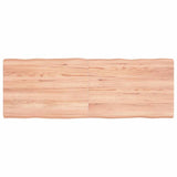 Table Top Light Brown 140x50xcm Treated Solid Wood Live Edge 363965
