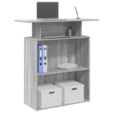 Reception Desk Grey Sonoma 100x40x104 cm Engineered Wood 859056