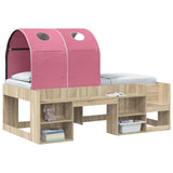 Bed Tunnel for Kids Loft Bed 2 pcs Pink Polyester 893705