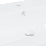 Built-in Basin with Faucet 81x39x18 cm Ceramic White 148625