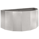 Planter Silver 120 x 60 x 50 cm Stainless Steel 883707