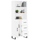 Highboard White 69.5x34x180 cm Engineered Wood 3190045