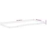 Desk Top 120x60x2.5 cm Rectangular Solid Wood Acacia 370173