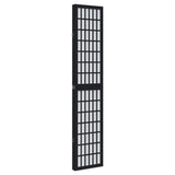 Room Divider 4 Panels Black Solid Wood Paulownia 358772