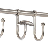 Luggage Rack with Coat Hangers & Mirror Wall Mounted Aluminium 357831