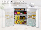 91 Litre Freestanding Under Counter Fridge Freezer, Small Fridge with Chiller Box, Adjustable T3398P340975