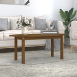 ZNTS Coffee Table Honey Brown 110x55x45 cm Solid Wood Pine 822345