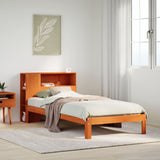 Bookcase Bed without Mattress Wax Brown 100x200cm Solid Wood Pine 3322545
