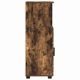 Bathroom Cabinet with Storage Smoked Oak 30 x 35 x 95 cm 883319