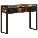 Console Table Multicolour 100x35x75 cm Solid Wood Reclaimed 4015928
