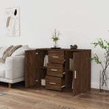Sideboard Brown Oak 91x29.5x65 cm Engineered Wood 823349