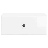 Wall-Mounted Bedside Cabinet High Gloss White 49 x 34.5 x 20 cm 899133