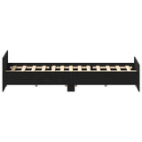 Bed Frame without Mattress Black Oak 140x190 cm Engineered Wood 3329324