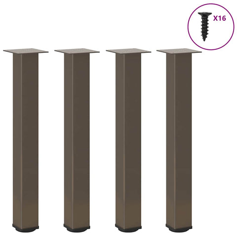 ZNTS Coffee Table Legs 4 pcs Natural Steel 72-74 cm Steel 4012471