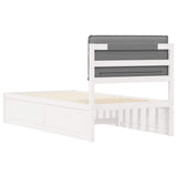 Bed Frame with Upholstered Headboard Light Grey 90 x 190 cm 877598